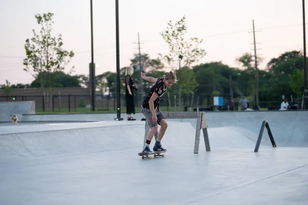 Detroit Michigan Usa 2019 Skaters Skate Park Στο Detroit — Φωτογραφία Αρχείου