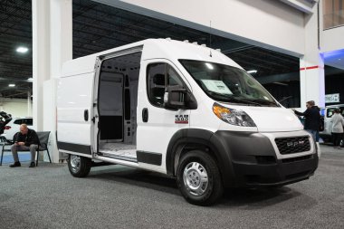 Novi, Michigan, ABD - 01.04.2020: Güneydoğu Michigan Otomobil Fuarı ve 2020 otomobil ve kamyonun tamamı.