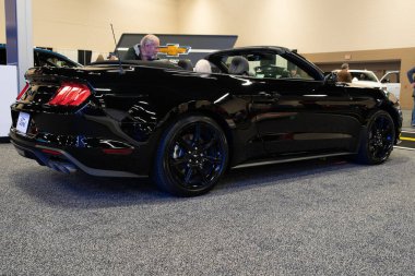 Toledo, Ohio, ABD - 02.07.2020: Büyük Toledo Otomobil Fuarı 2020, The Blade tarafından sunuldu, en yeni araç modelleri ve otomotiv teknolojisinde son gelişmeler.