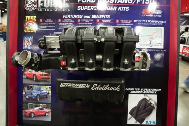 Detroit, Michigan, ABD 28 Şubat 2020: 68. Geleneksel Otomatik Rod Gösterisi ve Fuarı.