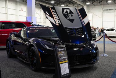 Novi, Michigan, ABD - 01.04.2020: Güneydoğu Michigan Otomobil Fuarı ve 2020 otomobil ve kamyonun tamamı.