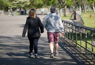 Harrison Township, Michigan, ABD - 31 Mayıs 2020: Covid-19 Corona Virüsü sırasında Michigan Metro Parkı etkinliği.