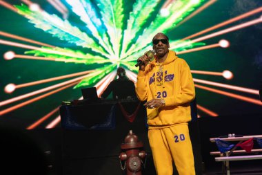 Detroit, Michigan / USA - 01-26-2020: Snoop Dogg Detroit Fillmore 'da canlı performans sergiliyor