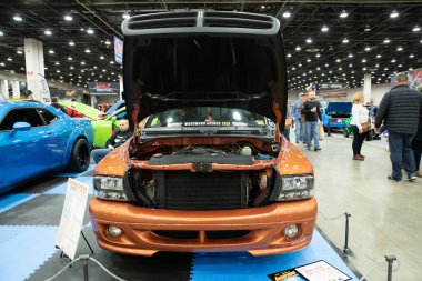 Detroit, Michigan, ABD 28 Şubat 2020: 68. Geleneksel Otomatik Rod Gösterisi ve Fuarı.