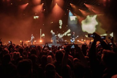 Detroit, Michigan, ABD - 03.05.2019: Özel konuk Three Days Grace ile Little Caesar 's Arena' da canlı performans