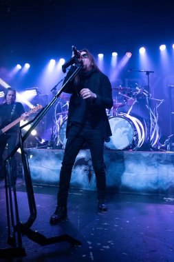 Detroit, Michigan / USA - 02.13.2020: Queensryche heavy metal grubu Saint Andrews Hall 'da sahne aldı.