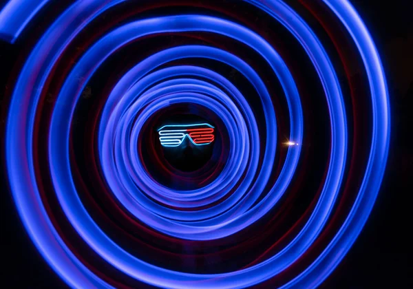 Fundo Abstrato Com Luz Neon — Fotografia de Stock