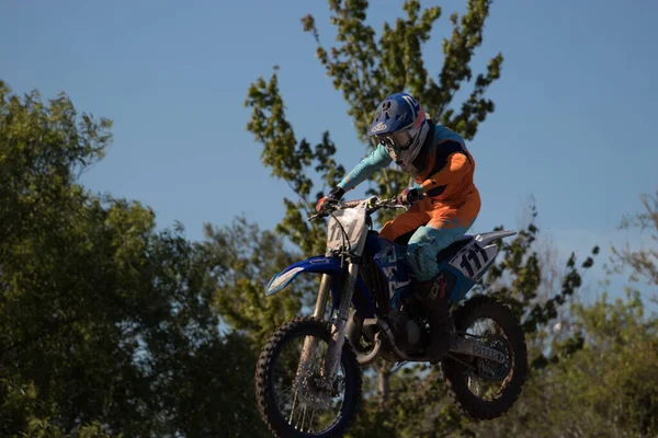 Orlando Florida Eua 2018 Motocross Pilotos Praticam Truques Habilidades Suas — Fotografia de Stock