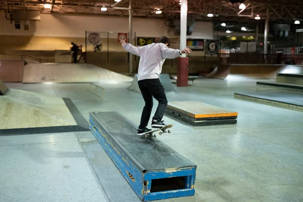 Royal Oak Michigan Eua Patinadores Praticando Seus Truques Modern Skate — Fotografia de Stock