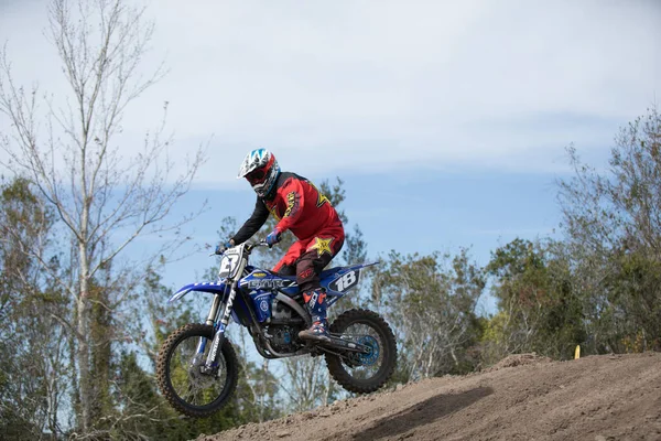 Orlando Florida Amerika Serikat 2018 Pengendara Motocross Berlatih Trik Dan — Stok Foto