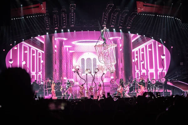 Detroit Michigan Usa 2019 Różowy Występ Żywo Arenie Małego Cezara — Zdjęcie stockowe