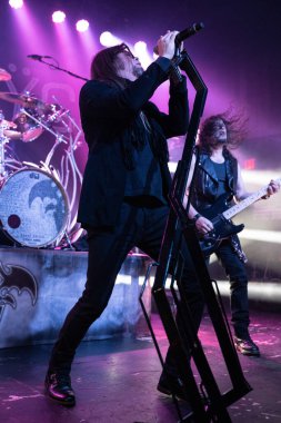 Detroit, Michigan / USA - 02.13.2020: Queensryche heavy metal grubu Saint Andrews Hall 'da sahne aldı.