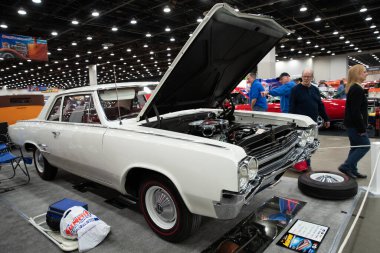 Detroit, Michigan, ABD 28 Şubat 2020: 68. Geleneksel Otomatik Rod Gösterisi ve Fuarı.