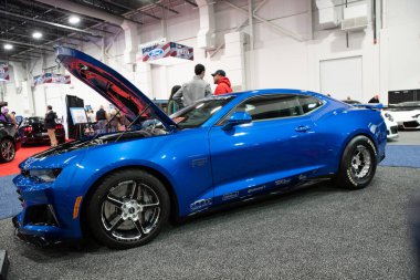 Novi, Michigan, ABD - 01.04.2020: Güneydoğu Michigan Otomobil Fuarı ve 2020 otomobil ve kamyonun tamamı.