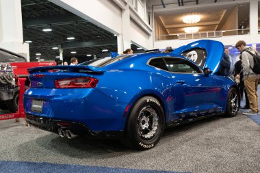 Novi, Michigan, ABD - 01.04.2020: Güneydoğu Michigan Otomobil Fuarı ve 2020 otomobil ve kamyonun tamamı.