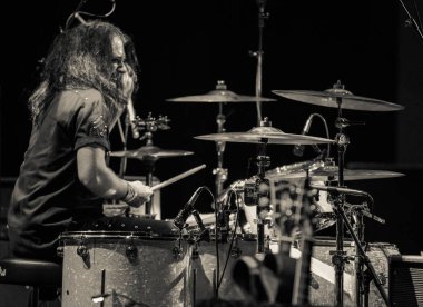 Melbourne, Florida, USA- 7.21.2017: Ace Frehley Florida 'daki King Center' da canlı performans sergiliyor.