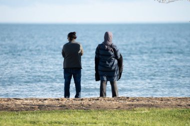 Harrison Township, Michigan / ABD - 13 Mayıs 2020: Corona Virüsü sırasında Michigan Metro Parkı etkinliği.