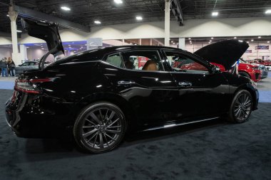 Novi, Michigan, ABD - 01.04.2020: Güneydoğu Michigan Otomobil Fuarı ve 2020 otomobil ve kamyonun tamamı.