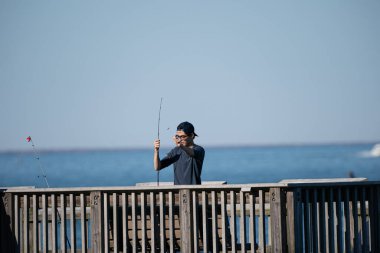 Harrison Township, Michigan, ABD - 25 Nisan 2020: Covid-19 Corona Virüsü sırasında Michigan Metro Parkı etkinliği.