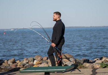 Harrison Township, Michigan, ABD - 15 Mayıs 2020: Covid-19 Corona Virüsü sırasında Michigan Metro Parkı etkinliği.