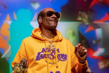 Detroit, Michigan / USA - 01-26-2020: Snoop Dogg Detroit Fillmore 'da canlı performans sergiliyor