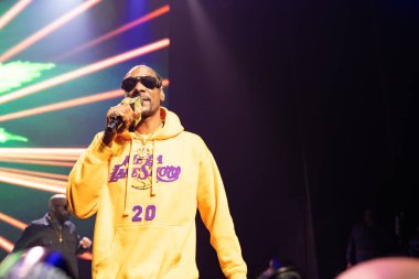 Detroit, Michigan / USA - 01-26-2020: Snoop Dogg Detroit Fillmore 'da canlı performans sergiliyor