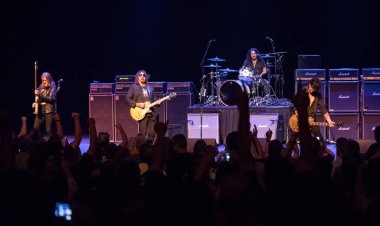 Melbourne, Florida, USA- 7.21.2017: Ace Frehley Florida 'daki King Center' da canlı performans sergiliyor.