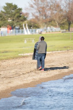 Harrison Township, Michigan / ABD - 13 Mayıs 2020: Corona Virüsü sırasında Michigan Metro Parkı etkinliği.