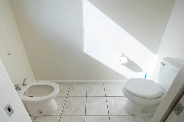Banheiro Bidé Estão Limpos Prontos Para Uso — Fotografia de Stock