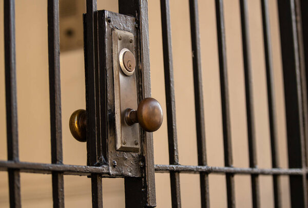 vintage gate blocking your way requires a key