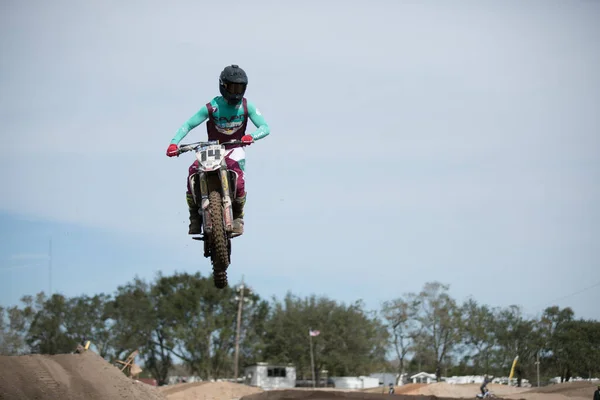 Orlando Florida Estados Unidos 2018 Motocross Riders Practican Trucos Habilidades — Foto de Stock