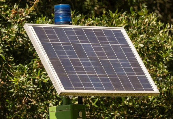 Solar Panel Used Power Emergency Notification System — Stock Photo, Image