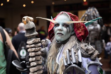 Sterling Heights, Michigan, ABD - 02.08.2020: Astronomicon 3 Comic Convention and Cosplay Expo.