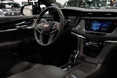 Novi, Michigan, ABD - 01.04.2020: Güneydoğu Michigan Otomobil Fuarı ve 2020 otomobil ve kamyonun tamamı.