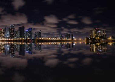 Bangkok, Tayland 'ın gece manzarası