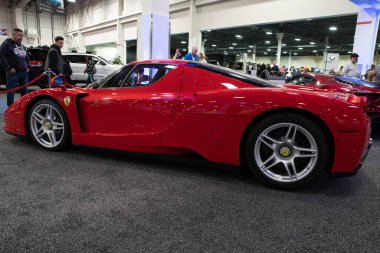 Novi, Michigan, ABD - 01.04.2020: Güneydoğu Michigan Otomobil Fuarı ve 2020 otomobil ve kamyonun tamamı.