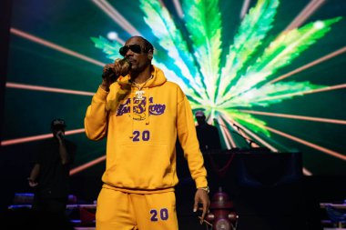 Detroit, Michigan / USA - 01-26-2020: Snoop Dogg Detroit Fillmore 'da canlı performans sergiliyor