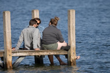 Harrison Township, Michigan, ABD - 30 Mayıs 2020: Covid-19 sırasında Michigan Metro Parkı etkinliği, Corona Virüsü.