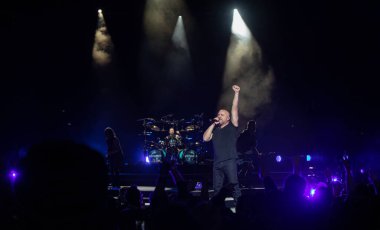 Detroit, Michigan, ABD - 03.05.2019: Özel konuk Three Days Grace ile Little Caesar 's Arena' da canlı performans