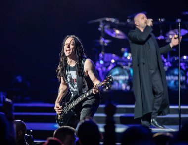 Detroit, Michigan, ABD - 03.05.2019: Özel konuk Three Days Grace ile Little Caesar 's Arena' da canlı performans