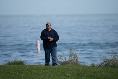 Harrison Township, Michigan, ABD - 20 Mayıs 2020: Covid-19 Corona Virüsü sırasında Michigan Metro Parkı etkinliği.
