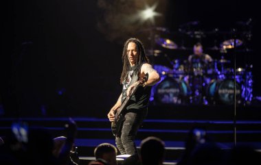Detroit, Michigan, ABD - 03.05.2019: Özel konuk Three Days Grace ile Little Caesar 's Arena' da canlı performans