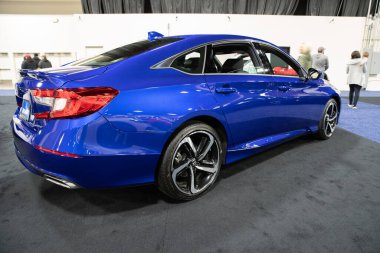 Novi, Michigan, ABD - 01.04.2020: Güneydoğu Michigan Otomobil Fuarı ve 2020 otomobil ve kamyonun tamamı.