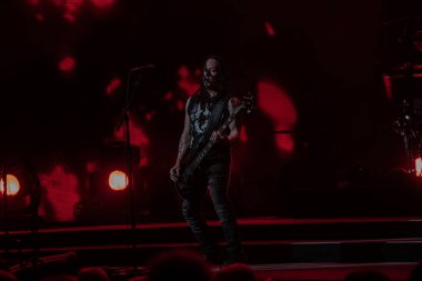 Detroit, Michigan, ABD - 03.05.2019: Özel konuk Three Days Grace ile Little Caesar 's Arena' da canlı performans