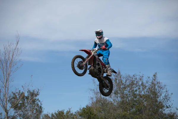 Orlando Florida Usa 2018 Motocross Fahrer Üben Einem Sonnigen Tag — Stockfoto