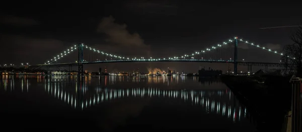 Skyline Cidade Tokyo Noite Com Ponte Japão — Fotografia de Stock