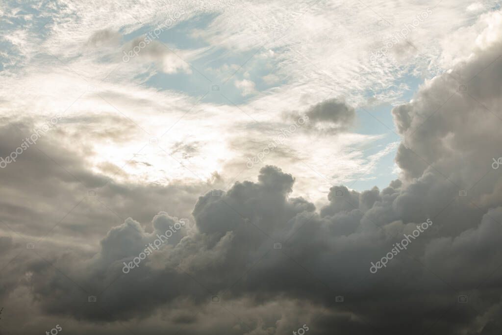 dramatic clouds in the sky
