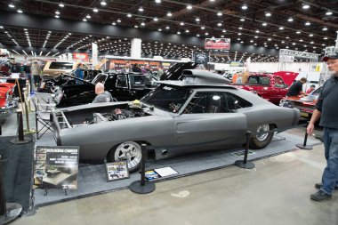 Detroit, Michigan, ABD 28 Şubat 2020: 68. Geleneksel Otomatik Rod Gösterisi ve Fuarı.