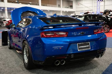 Novi, Michigan, ABD - 01.04.2020: Güneydoğu Michigan Otomobil Fuarı ve 2020 otomobil ve kamyonun tamamı.