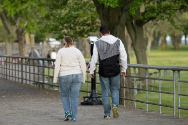 Harrison Township, Michigan, ABD - 30 Mayıs 2020: Covid-19 sırasında Michigan Metro Parkı etkinliği, Corona Virüsü.